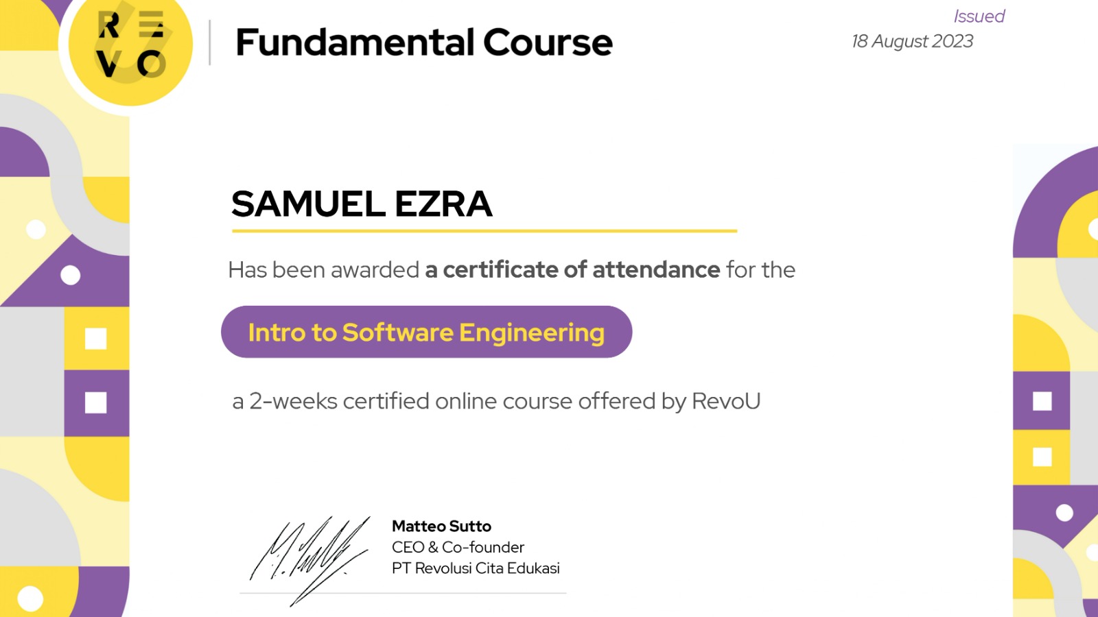 Samuel Ezra | Fullstack & Mobile Developer